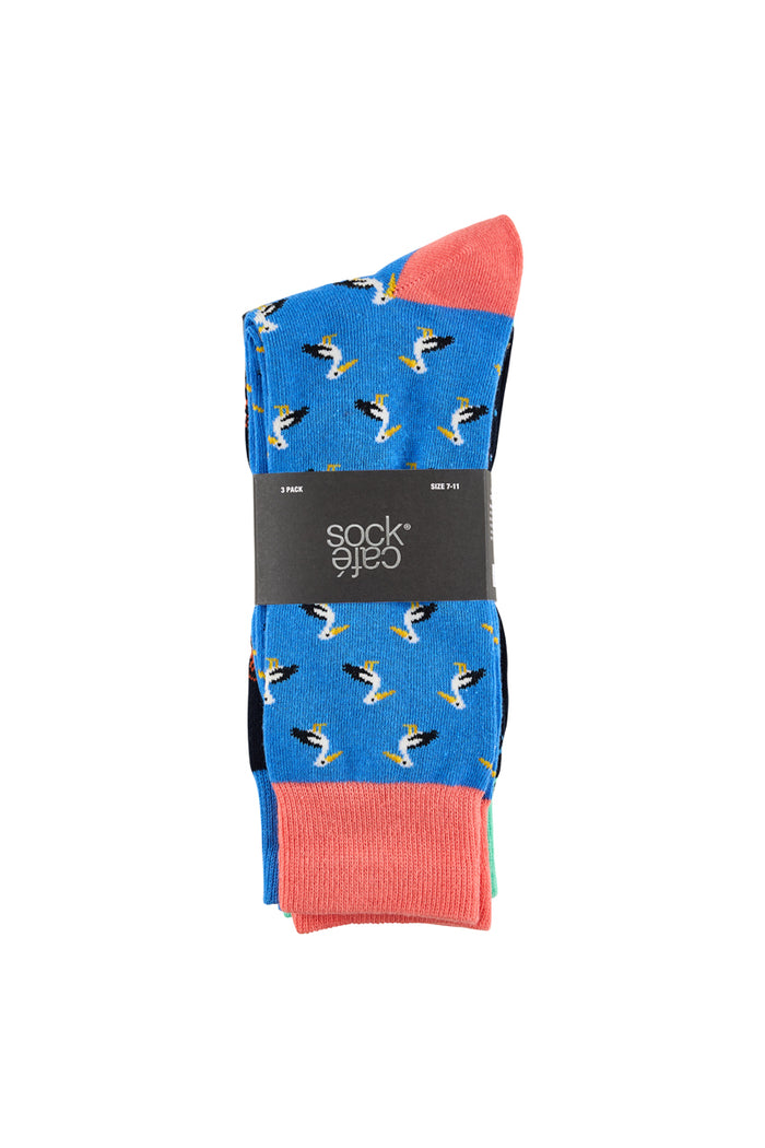 Crew Socks- 3 Pack- By the Seaside