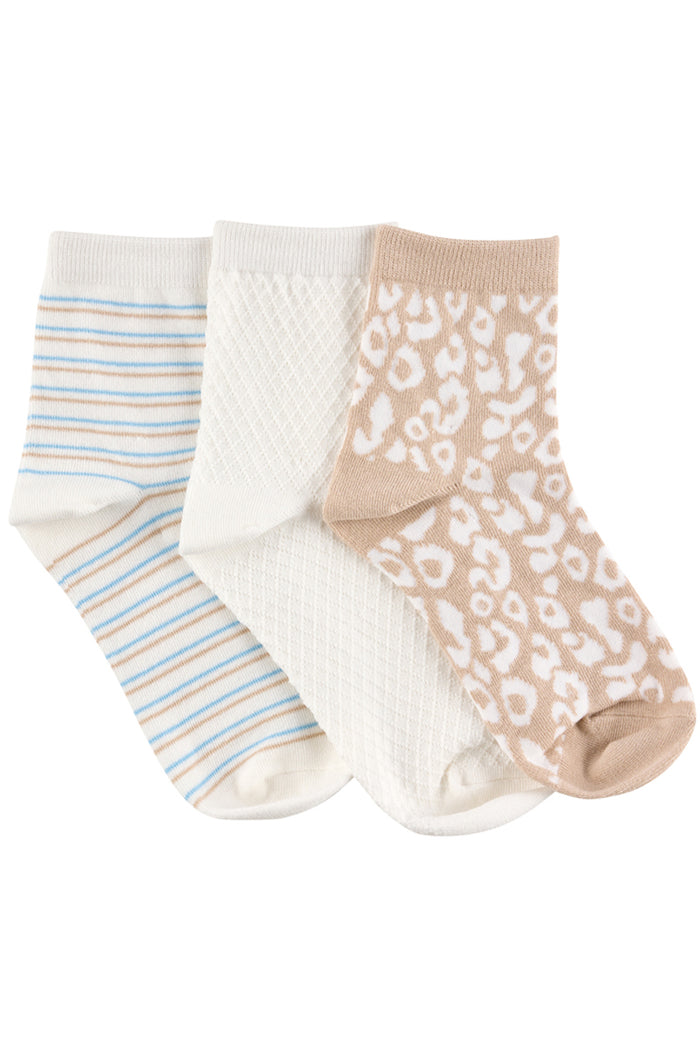 Quarter Socks- Pack 3 - Wild Geometry
