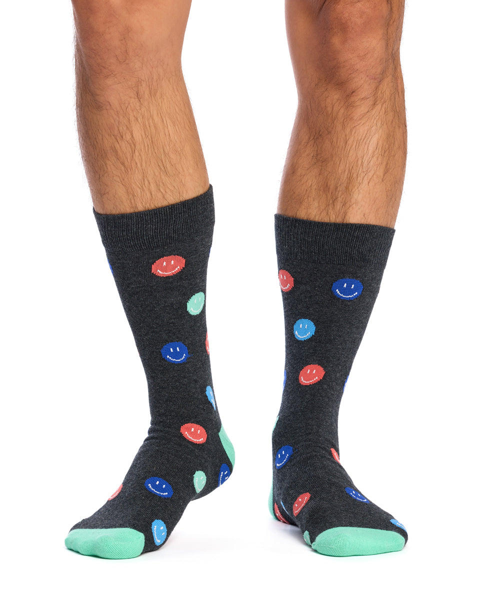 Crew Socks- 3 Pack- Mr Smiley