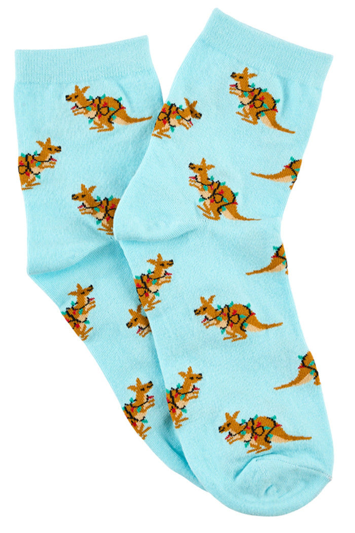 Quarter Socks - Christmas Kangaroo