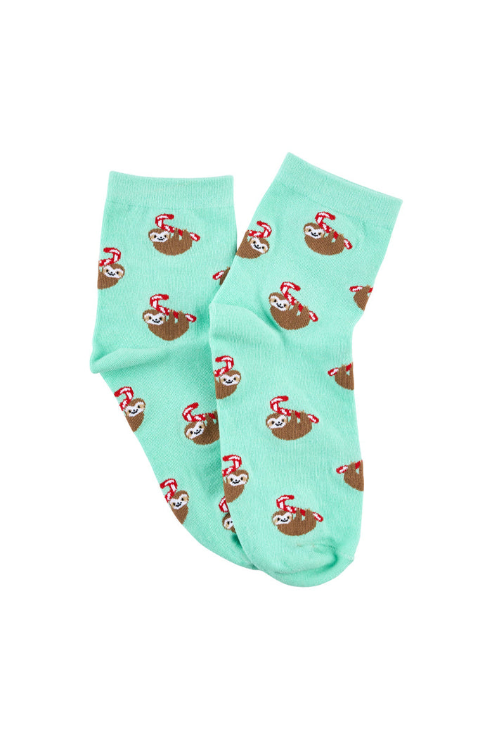 Quarter Socks - Christmas Sloth