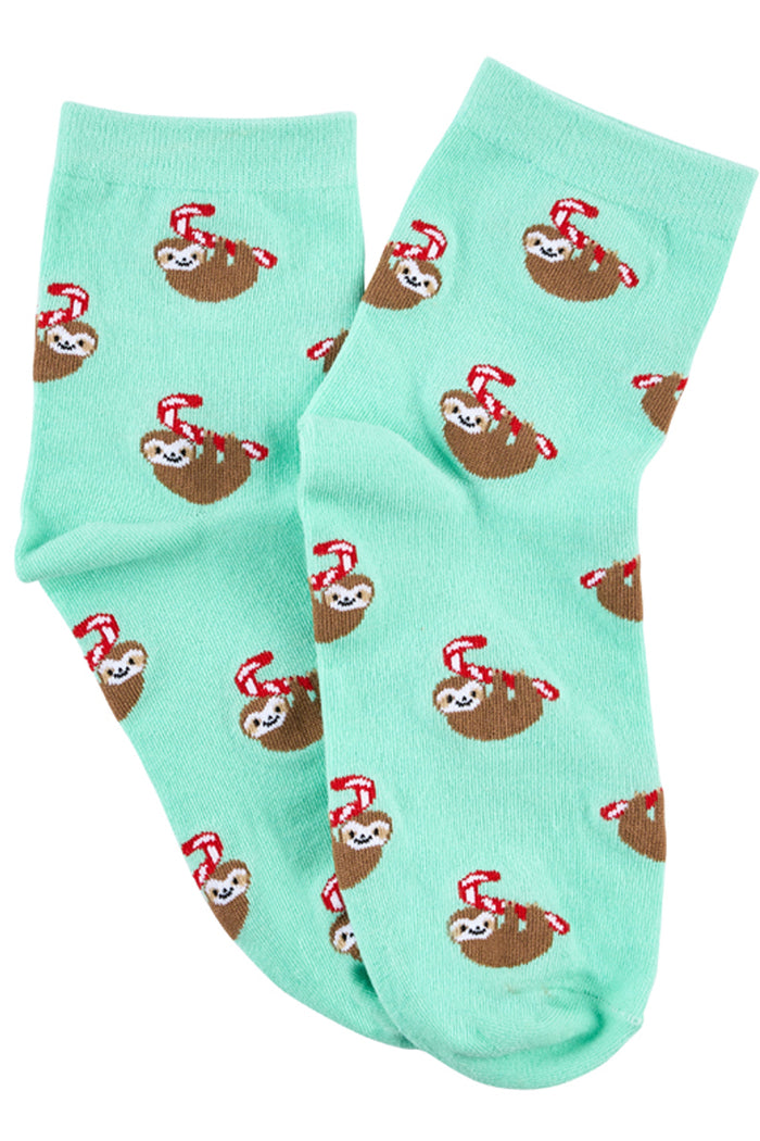 Quarter Socks - Christmas Sloth