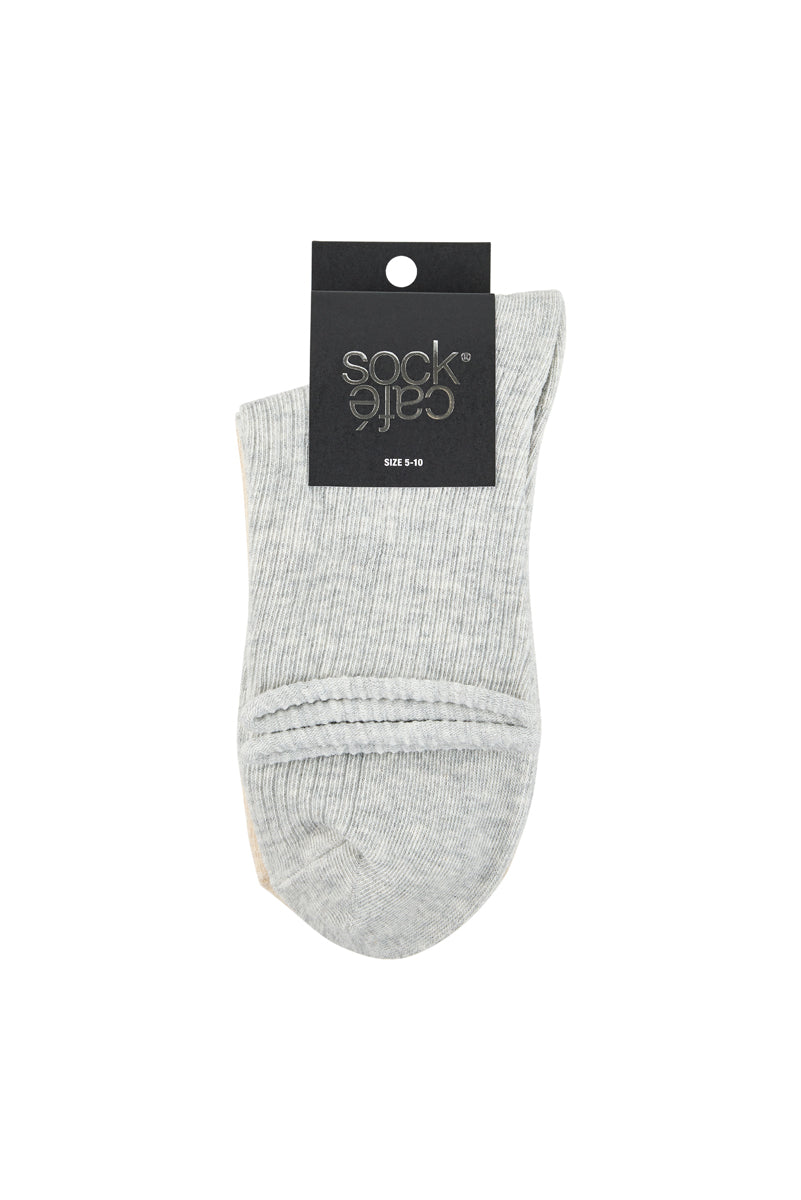 Rib Roll Socks- Pack 3-Nordic Sands