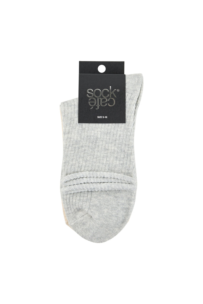 Rib Roll Socks- Pack 3-Nordic Sands