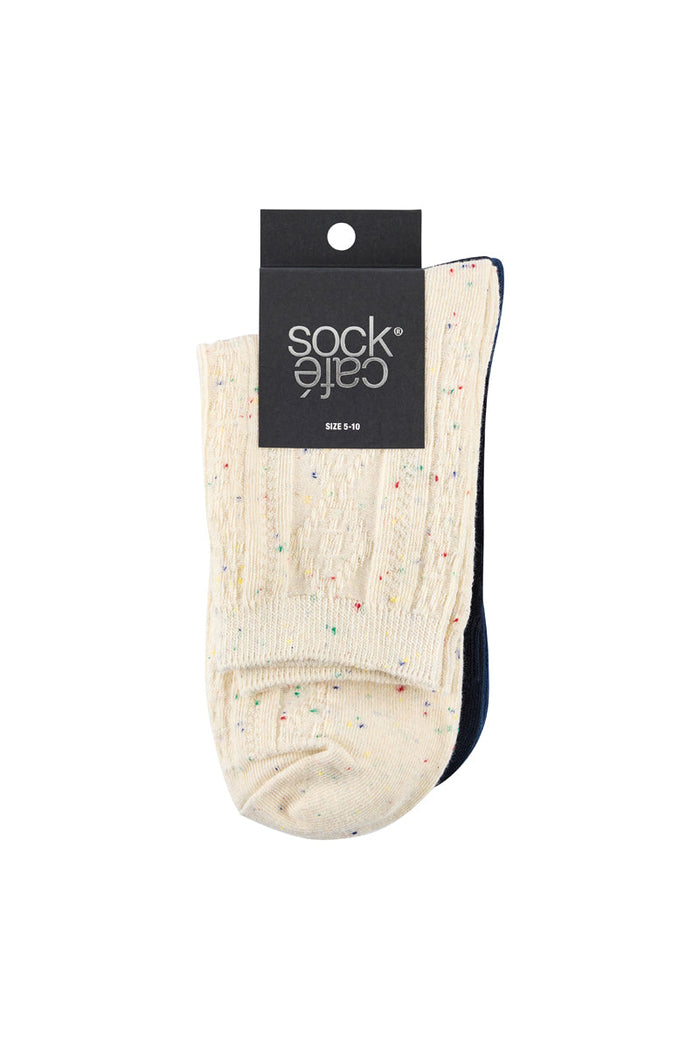 Textured Knit- 3 Pack - Indigo Fleck