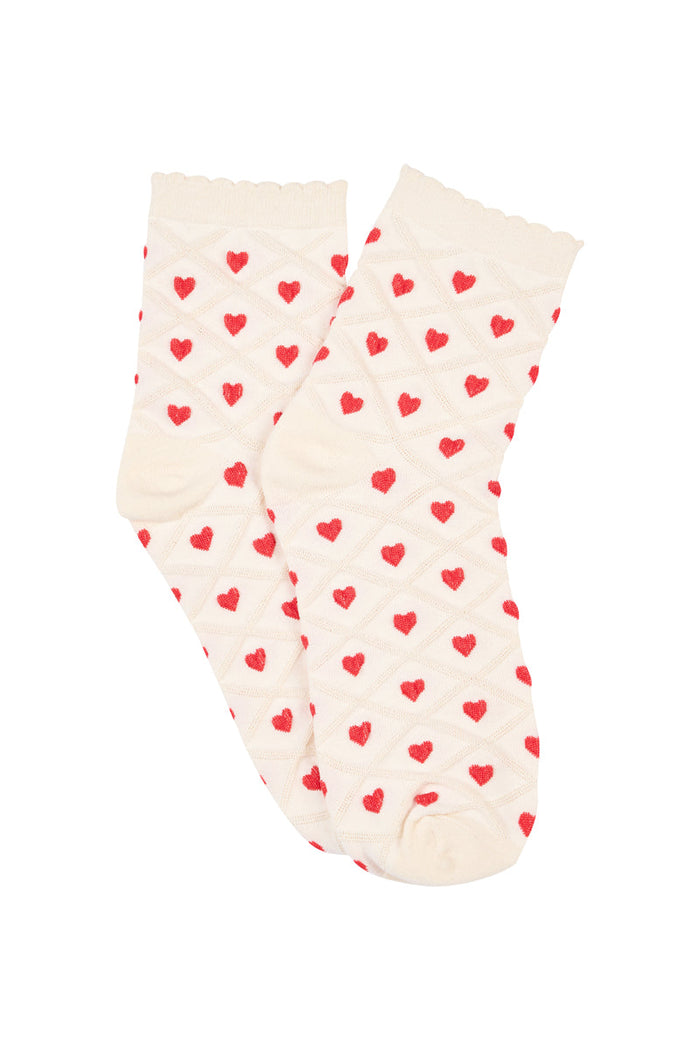 Quarter Socks - Hearts & Diamonds