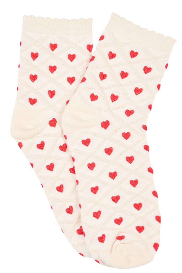 Quarter Socks - Hearts & Diamonds