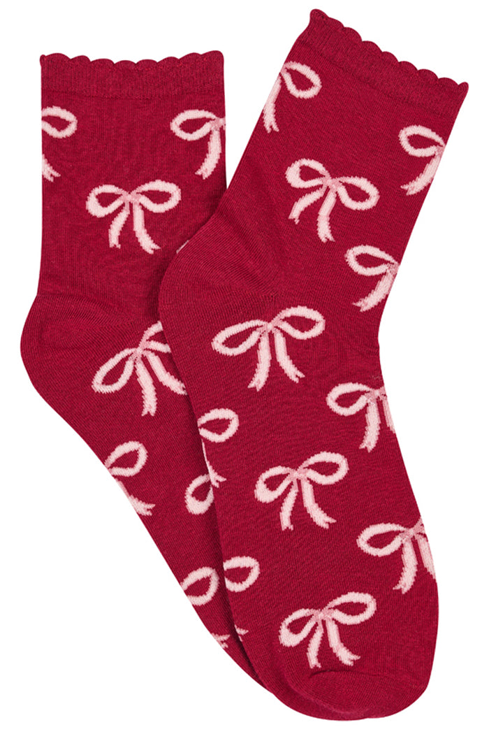 Quarter Socks - Ribbon Bows