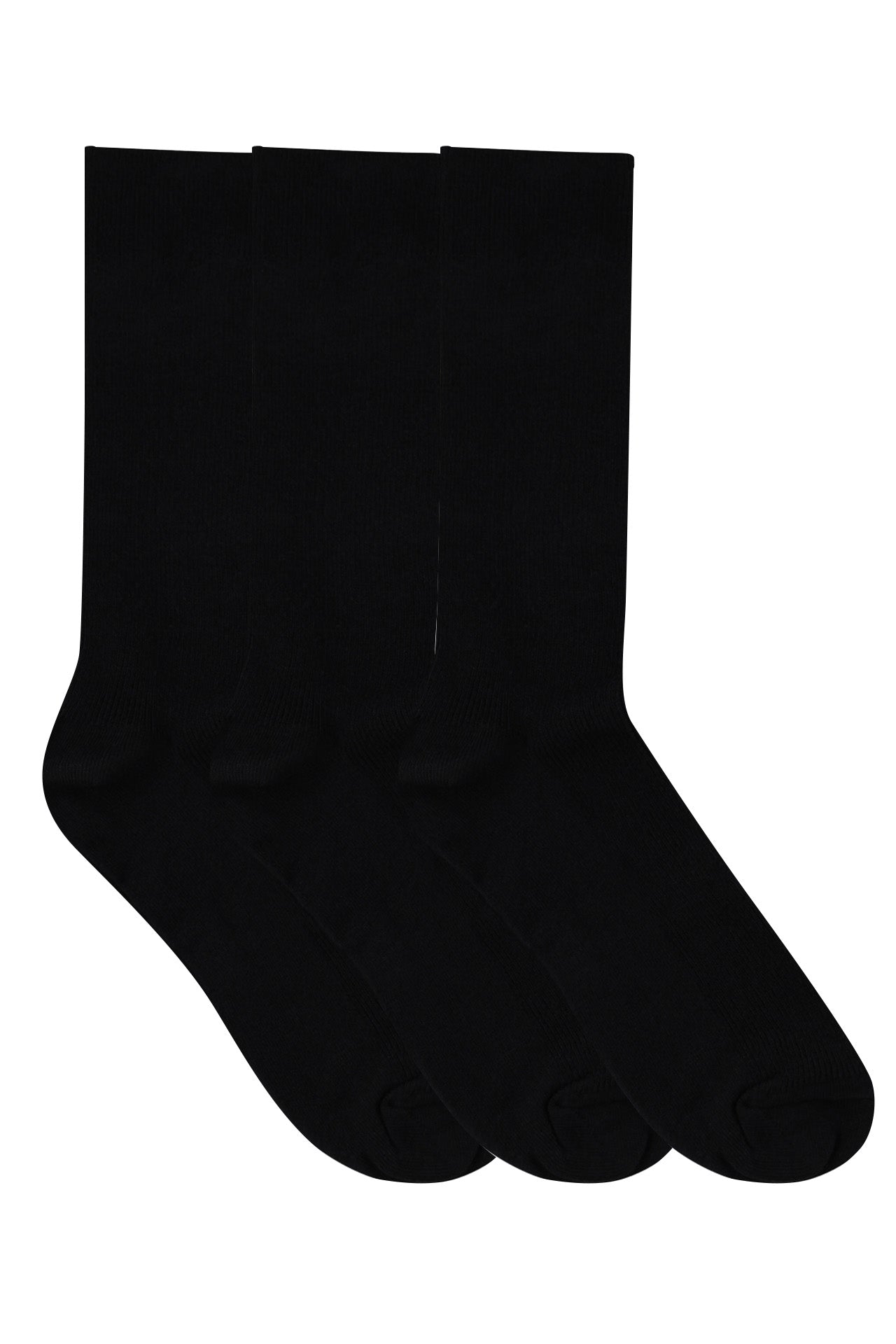 Men's High Percentage Cotton Rib Crew Socks - 3 Pack