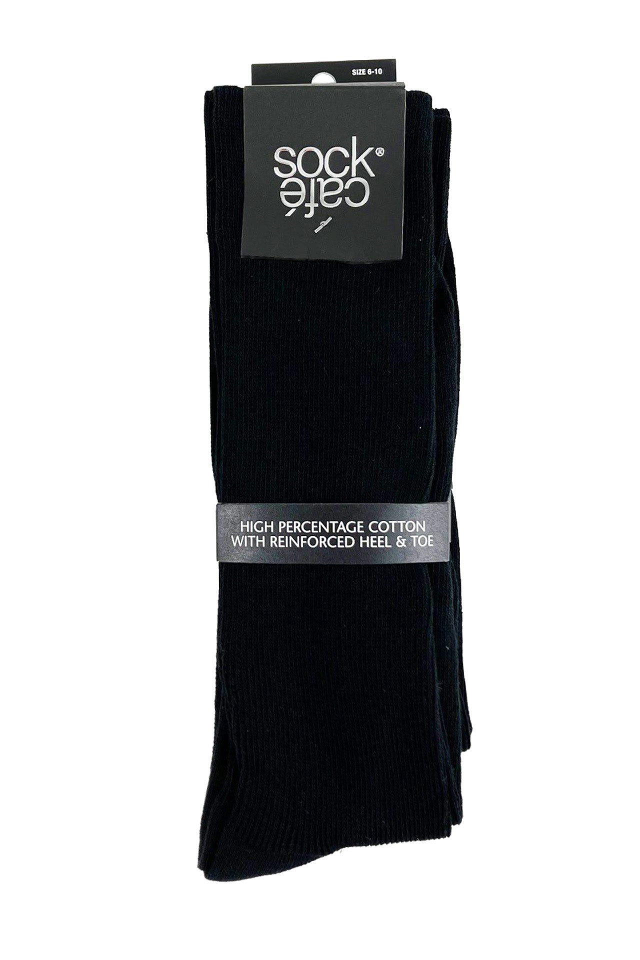 Women's High Percentage Cotton Rib Crew Socks- 3 Pack
