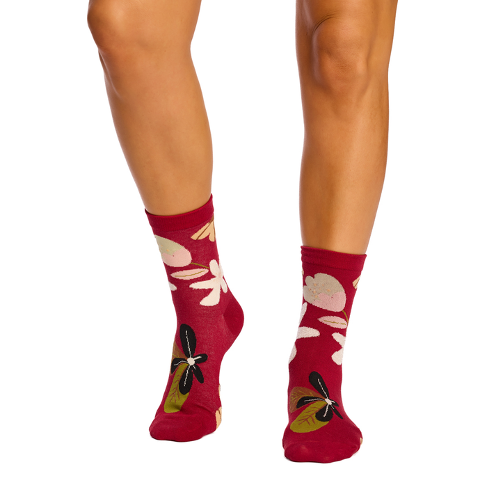 With Love 3/4 Crew Socks - Botanical
