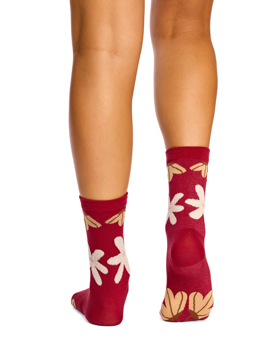 With Love 3/4 Crew Socks - Botanical
