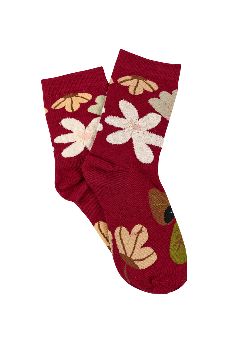 With Love 3/4 Crew Socks - Botanical