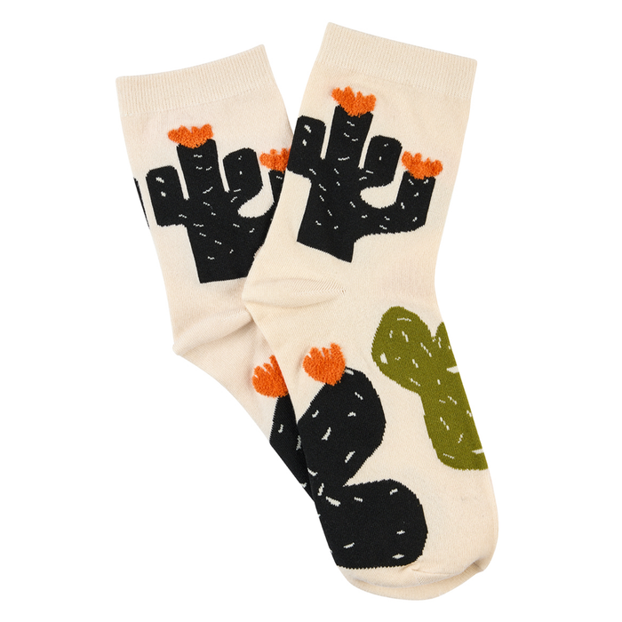 With Love 3/4 Crew Socks - Cactus