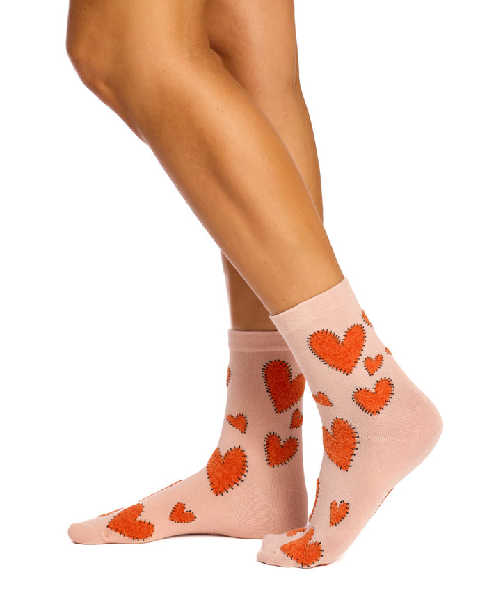 With Love 3/4 Crew Socks - Mended Hearts