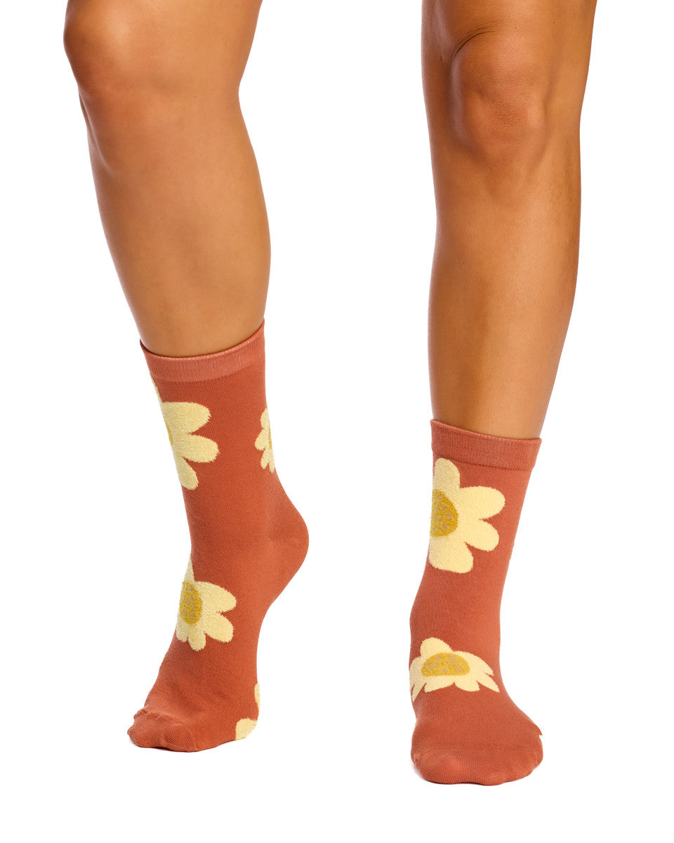 Sock Café - With Love 3/4 Crew Socks - Flower Power