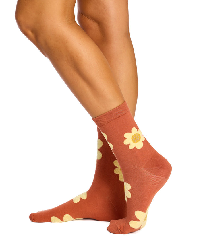 Sock Café - With Love 3/4 Crew Socks - Flower Power