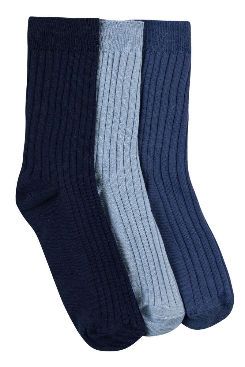 Men's High % Cotton Socks - Pack 3