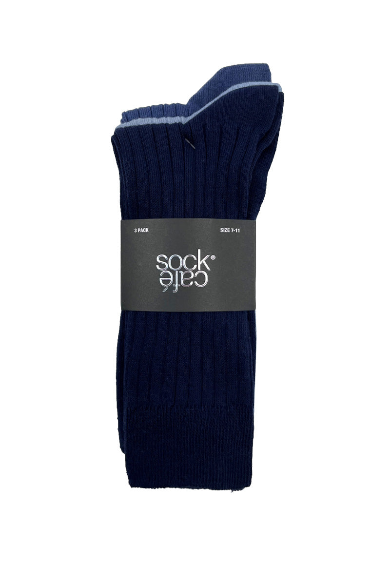 Men's High % Cotton Socks - Pack 3