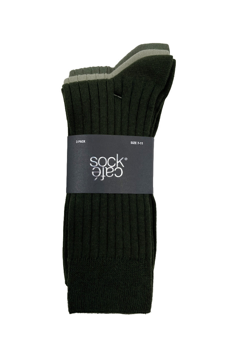Men's High % Cotton Socks - Pack 3