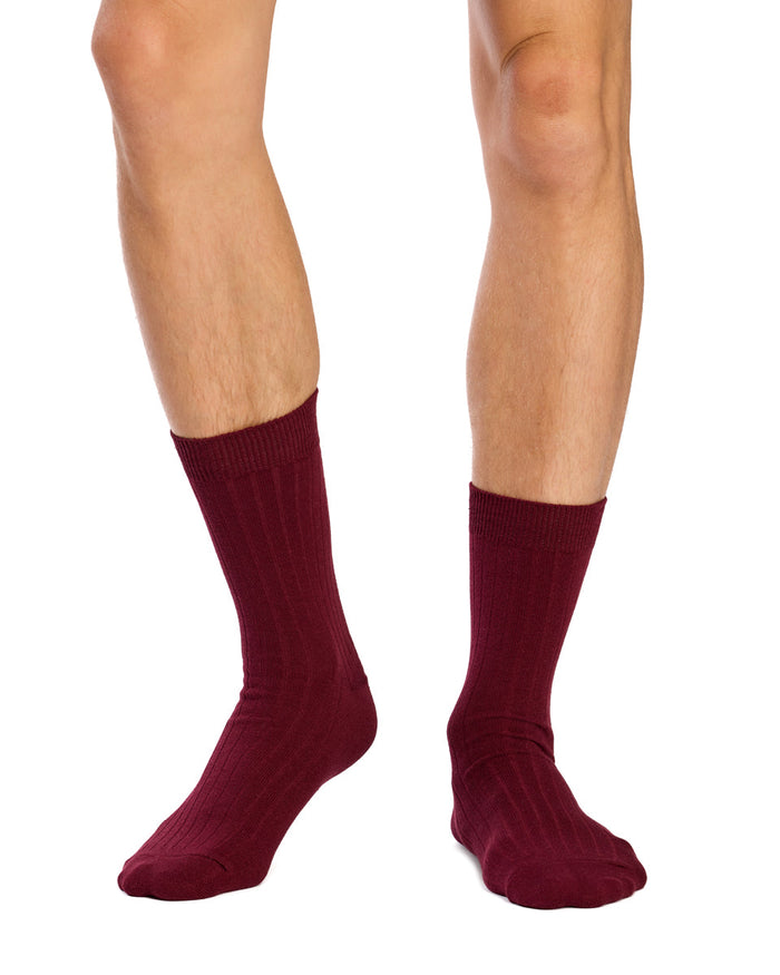 Men's High % Cotton Socks - Pack 3 - Cherry Rose