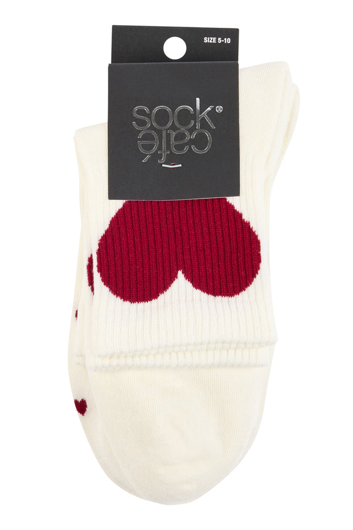 Quarter Socks- Pack 3- Ruby Heart