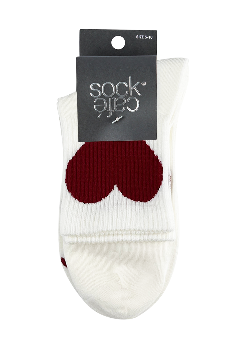 Quarter Socks- Pack 3- Ruby Heart