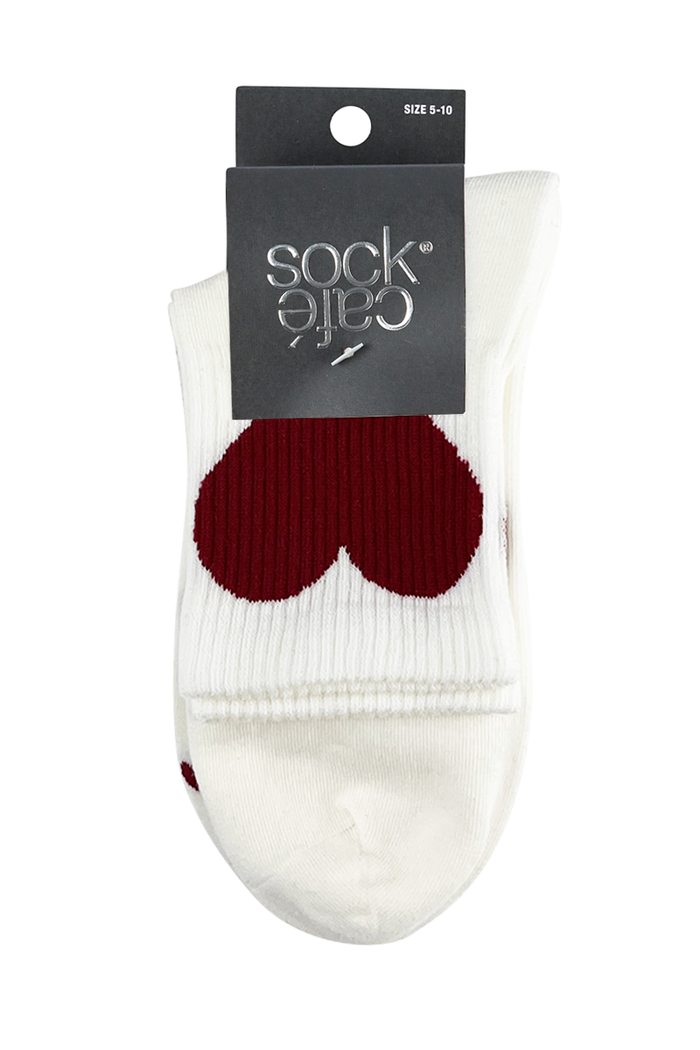 Quarter Socks- Pack 3- Ruby Heart