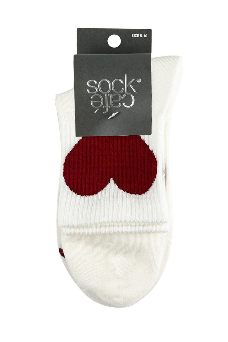 Quarter Socks- Pack 3- Ruby Heart