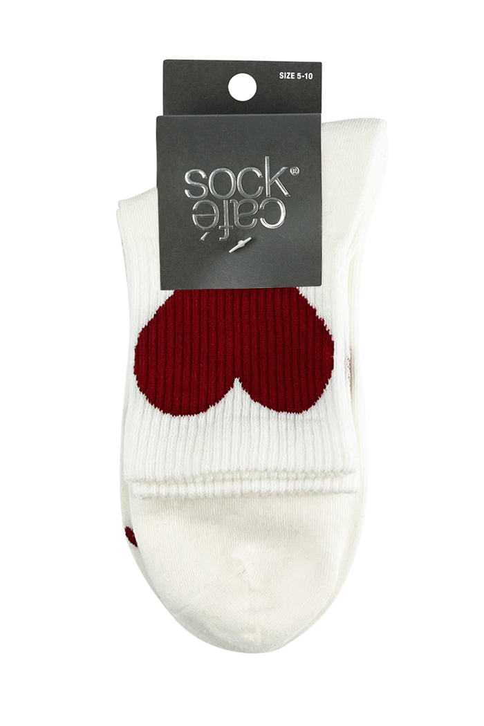 Quarter Socks- Pack 3- Ruby Heart