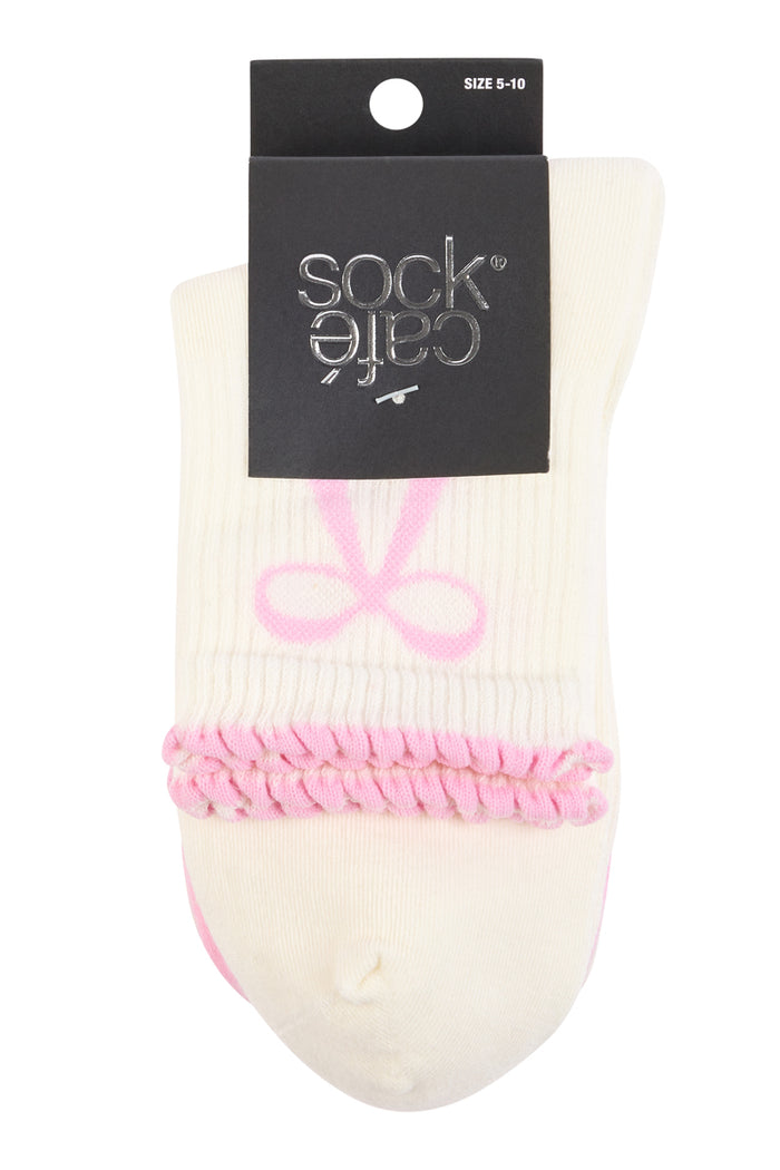 Quarter Socks- Pack 3- Pink Ribbon