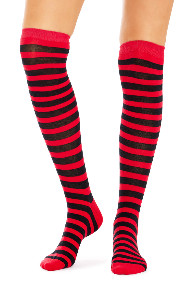 Women's Fine Cotton Knee High Socks - 2 Pack - Mode Stripes