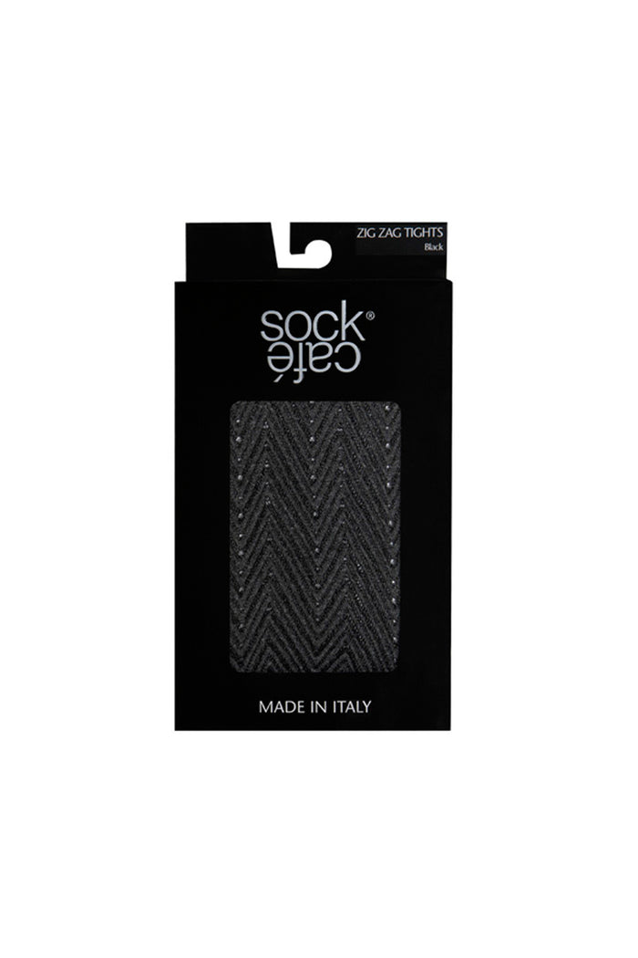 Italian 60 Denier Textured Zig Zag Tights