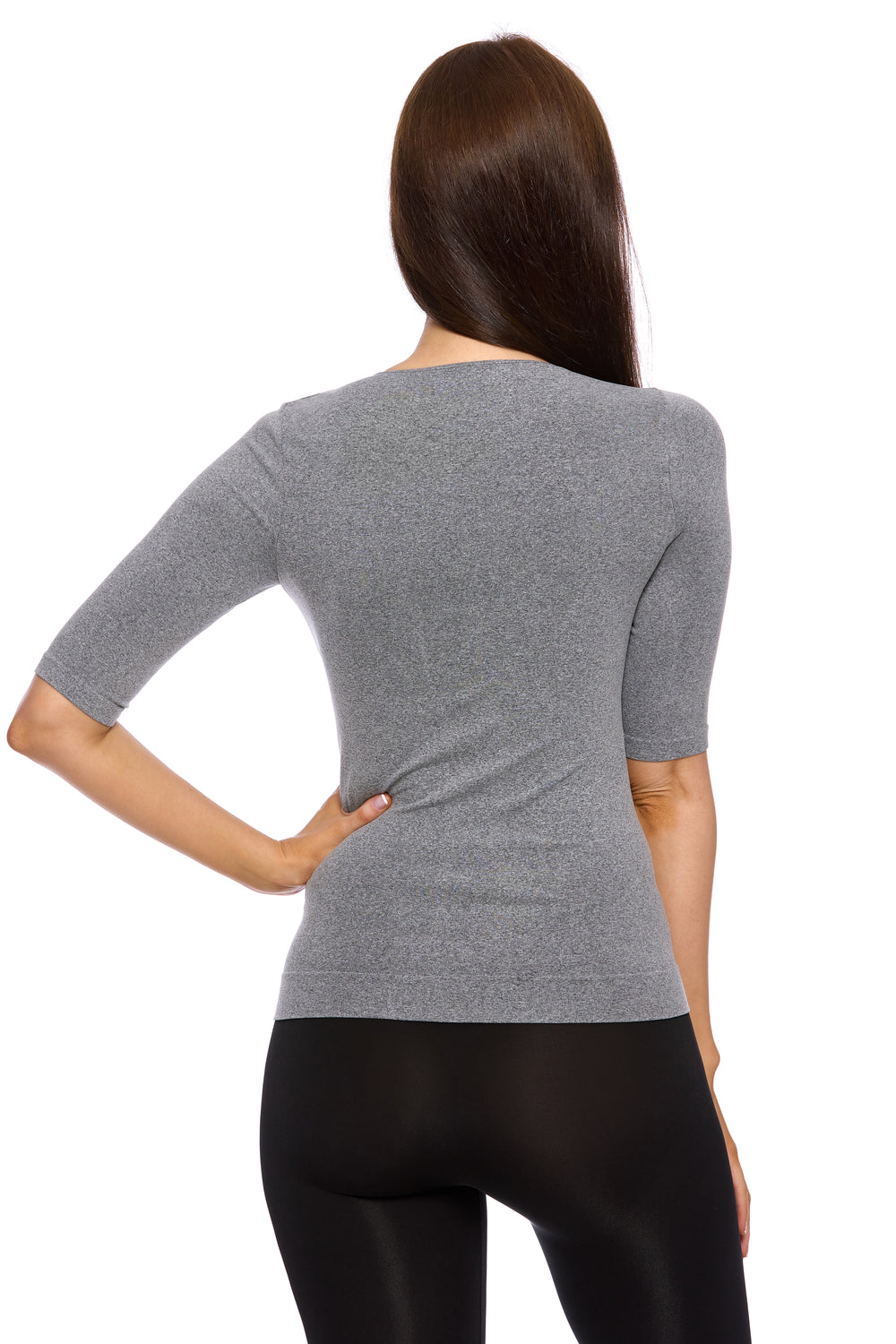 3/4 Sleeve Top with Scoop Neck