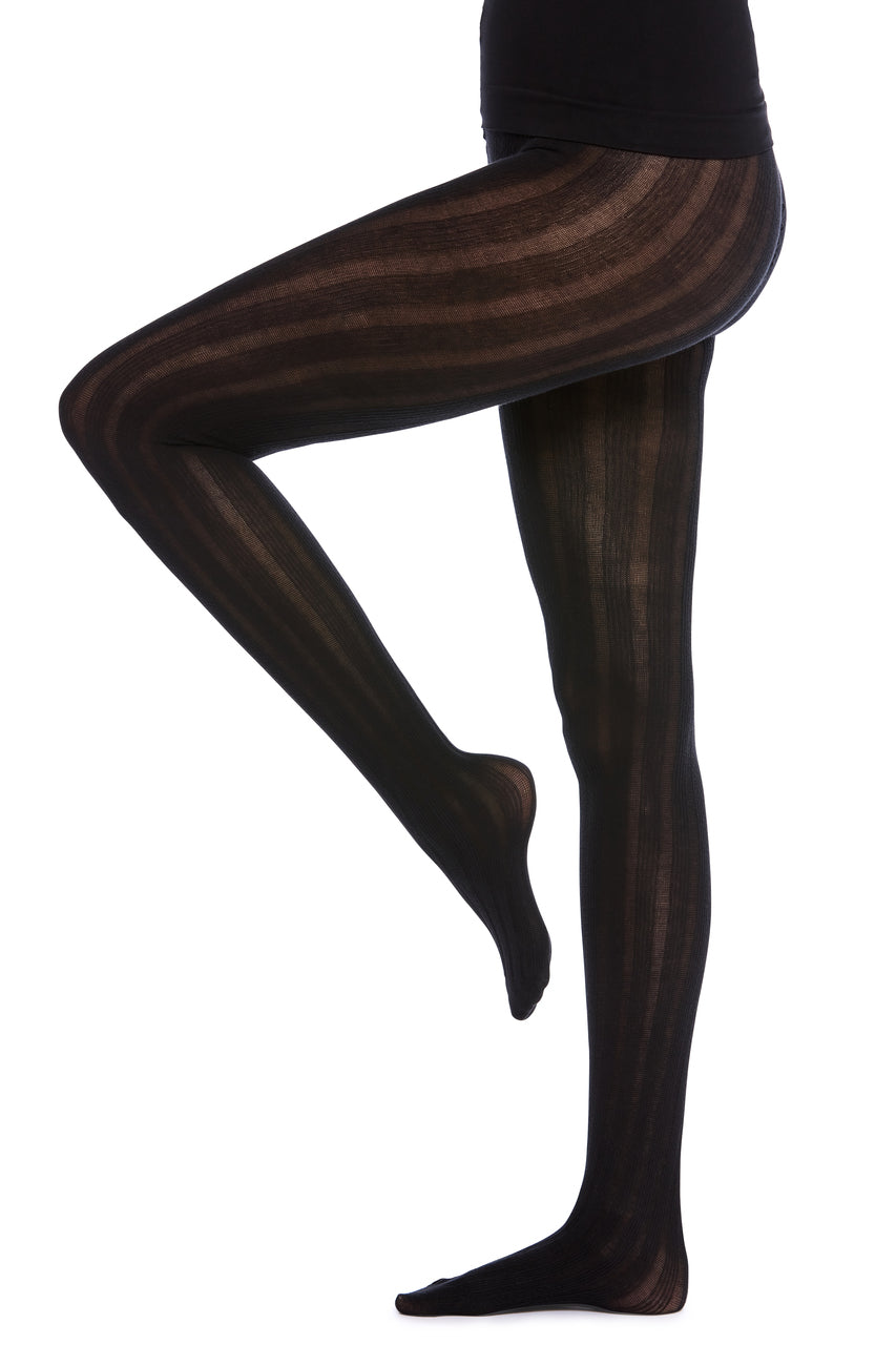 Ribbed Tights - Black