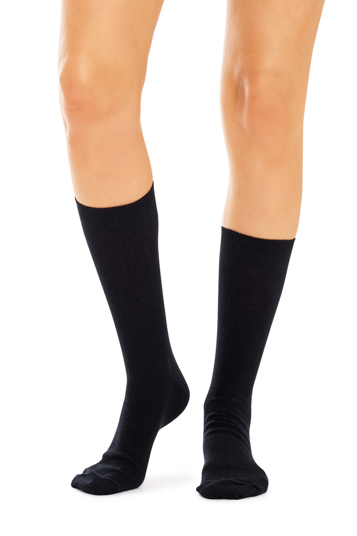 Women's High Percentage Cotton Rib Crew Socks- 3 Pack