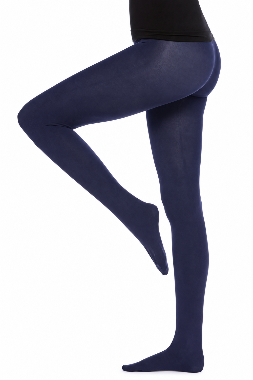 Italian 120 Denier Luxury Opaque Tights - Navy