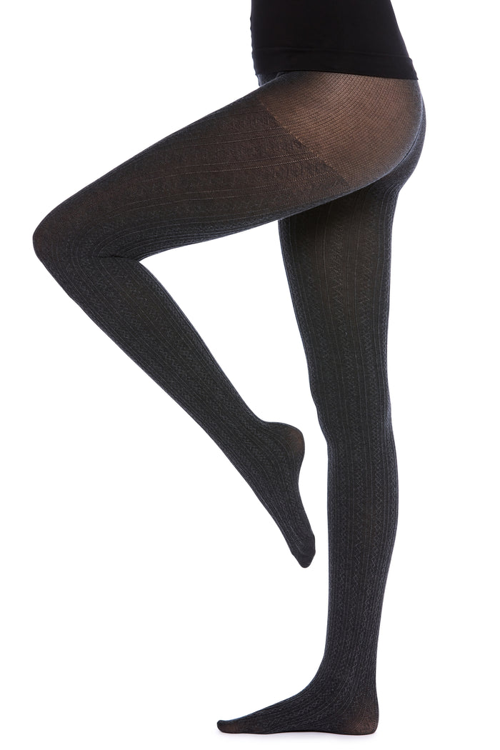 Italian 80 Denier Mini Cable Tights